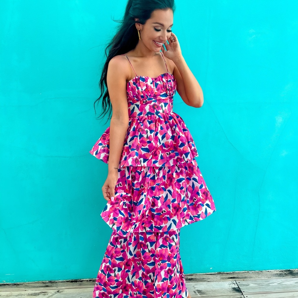 Tiered Floral Dress